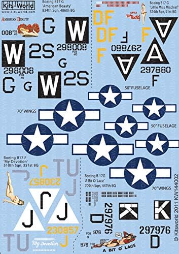 Kitz World KW144002 1/144 B-17 Flying Fortress Decal