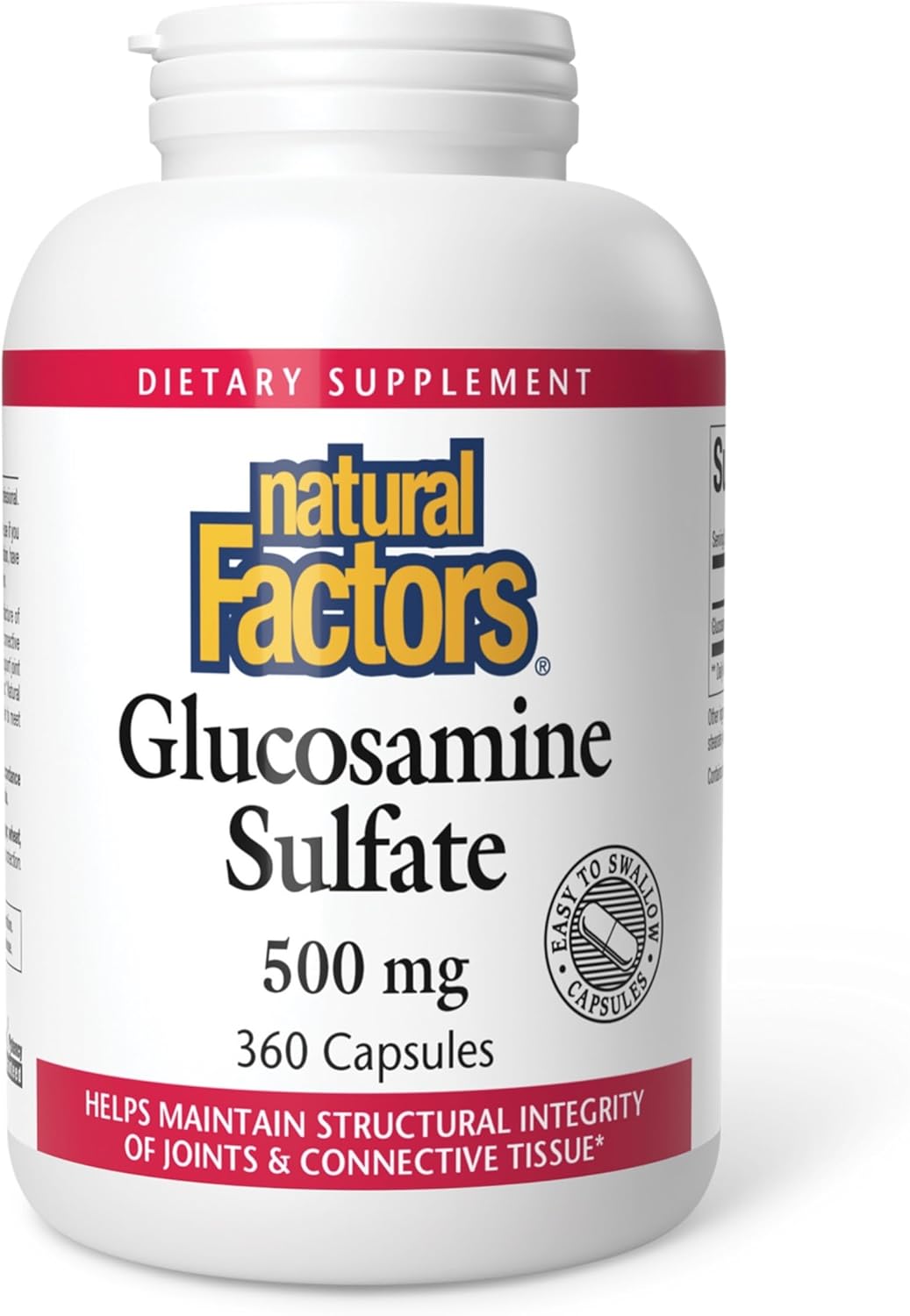 Natural Factors, Glucosamine Sulfate, 500 mg, 360 Capsules
