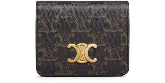 CELINE Triomphe compact wallet in Triomphe canvas - Image 1