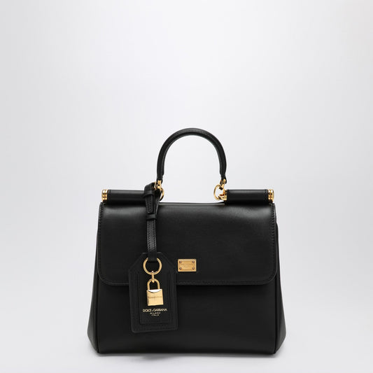 Dolce  Gabbana ドルチェとガッバーナのショルダーバッグ私のシチリアは黒い革で - Image 1
