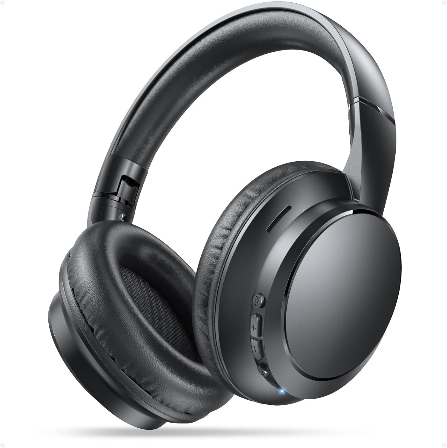 【Exclusive】 Industry First Bluetooth 5.4 Headphones, Bluetooth Wireless Headphones, ANC Noise Cancelling, Wired and Wireless Dual Use, Up to 35 Hours Playback, Built-in Microphone