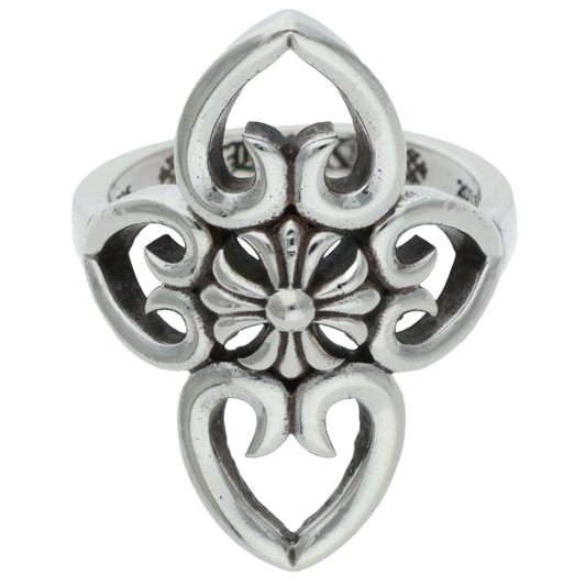 CHROME HEARTS 'FILIGREE HEART' SILVER RING