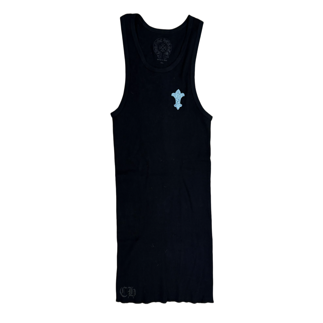 CHROME HEARTS 'BLUE BEADED' ART BASEL BLACK TANK