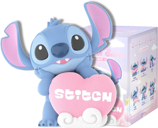 52TOYSxDISNEY STITCH Sweet Pink Series Blind Box Blindbox Tredding Figurine Collectible Figure Lilo & Stitch Painted Flocked Toy Toy Perfect Gift for Anime Fans Kids Collectors Birthday Christmas (1
