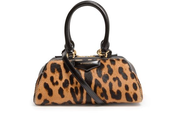 GIVENCHY Mini Antigona East-West bag in leather with leopard print - Image 1