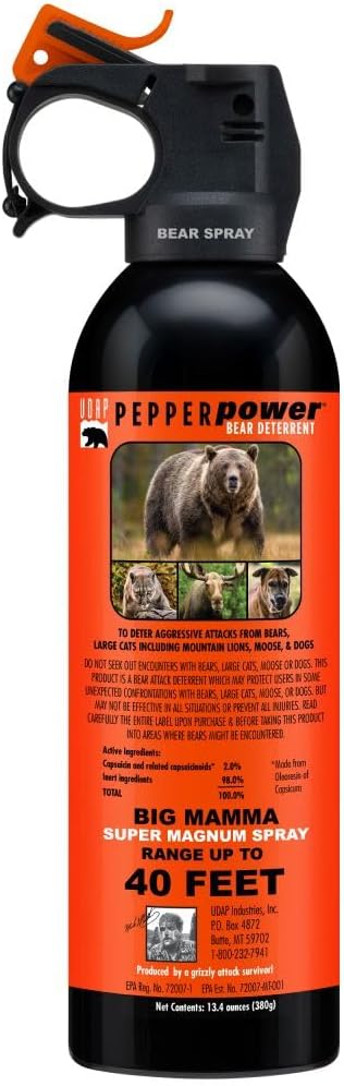 【Exclusive】 EPA Certified Super Large 380g All Bear Species Compatible UDAP Domestic Maximum Capacity Standard Bear Repellent Spray Bear Spray Genuine Imported Product (Adopted by the U.S