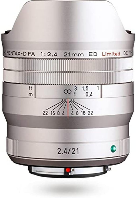 HD PENTAX-D FA 21mmF2.4ED Limited DC WR Silver Ultra Wide Angle Single Focus Lens [For Full Frame DSLR Cameras] Limited Lens Machined Aluminum Lens Barrel