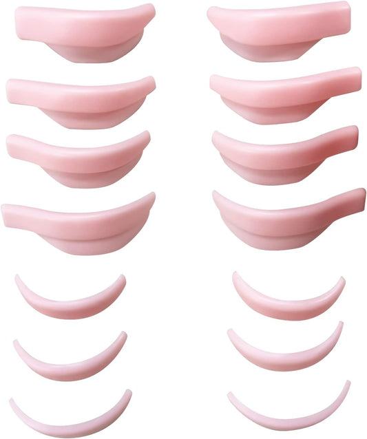 Libeauty Eyelash Lifts Silicone Pads Reusable Eyelash Perm Rod 4 Pairs Upper Eyelashes, 3 Pairs Lower Eyelash Pad, Eyelash Curl Pads, Lash Lifting Shield, Perfect for Lifting Eyelashes