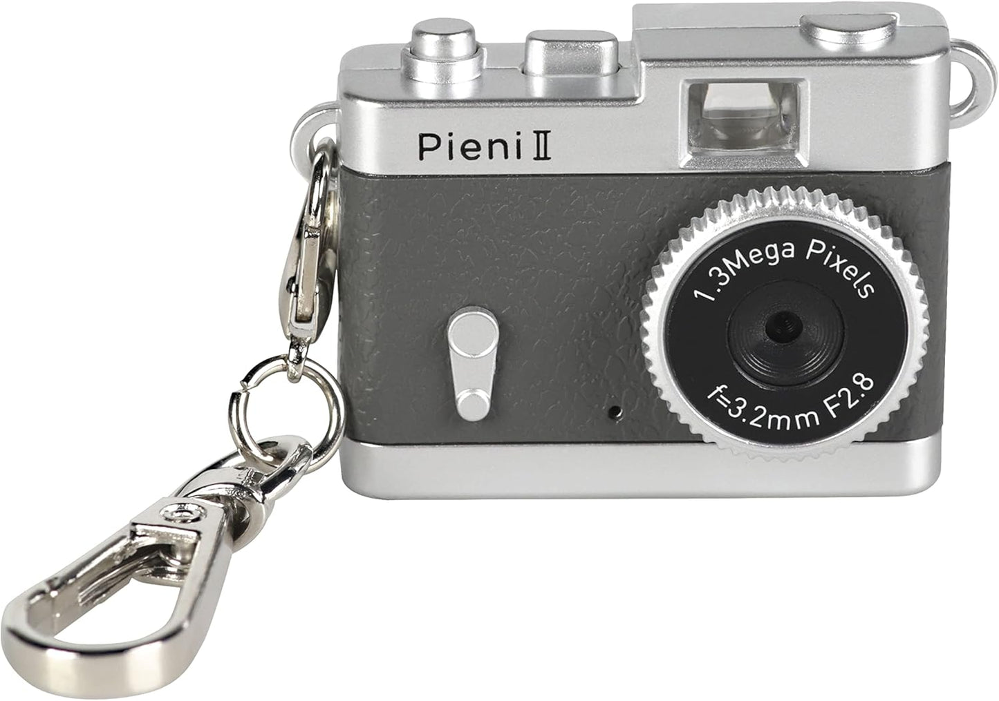 Kenko 144312 Pieni II Digital Toy Camera, Gray, Key Holder Set, 1.31 Megapixels, Photo and Video Capability, Micro SD Card Slot