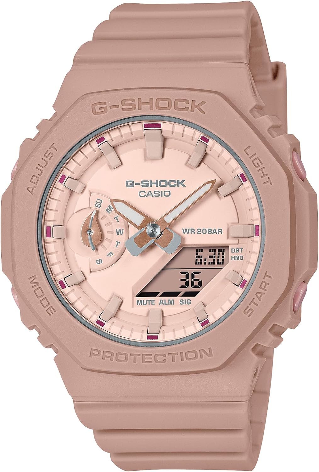 Casio GMA-S2100/BASIC Wristwatch, Natural, beige/pink, Modern