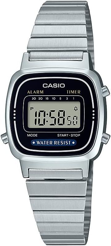Casio Collection LA670WA-1A2JF Women's Watch, Silver, silver (digital), Newest model