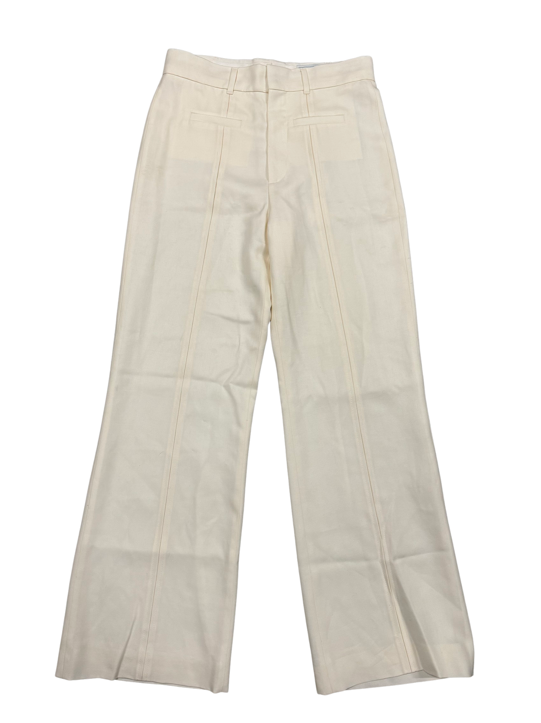 CASABLANCA 'CREAM' VIRGIN WOOL HIGH WAISTED TROUSERS