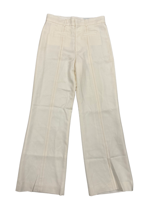 CASABLANCA 'CREAM' VIRGIN WOOL HIGH WAISTED TROUSERS