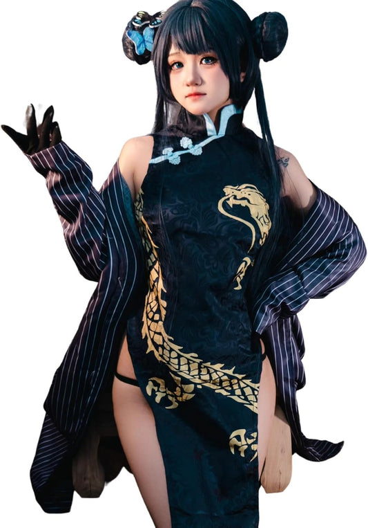 milky time Blue Archive Dragon Kisaki Cosplay Halloween Cheongsam Dress