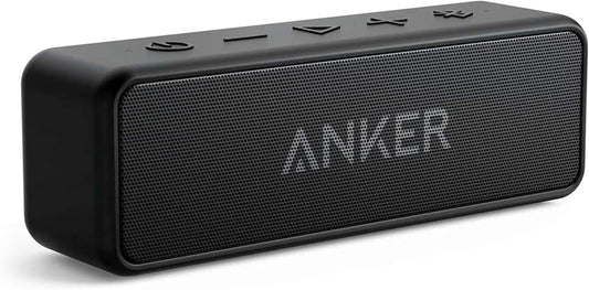 Anker Soundcore 2 (USB Type-C Charging 12W Speaker 24-Hour Continuous Playback) [Fully Wireless Stereo Compatible / Enhanced Bass / IPX7 Waterproof Standard / Dual Drivers / Built-in Microphone