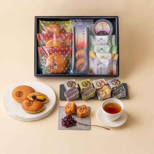 Oedo Goshin Set Bamboo (8 Types, Assorted) (4 Kintsuba (1 of each) / 2 Dorayaki / 1 Chestnut Grilled / 4 Doll Grilled / 1 Sweet Natto) (Individual Packaging / Room Temperature)