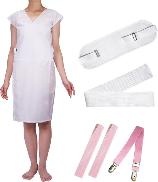 TOuWA Women's Yukata Dressing Set, 6-piece Set, Washable, Summer Wear Set, Yukata Underwear, Bands, Dressing Belt, 2 Waist Straps, Magic Belt), Kimono Accessories Set (Band/Dressing