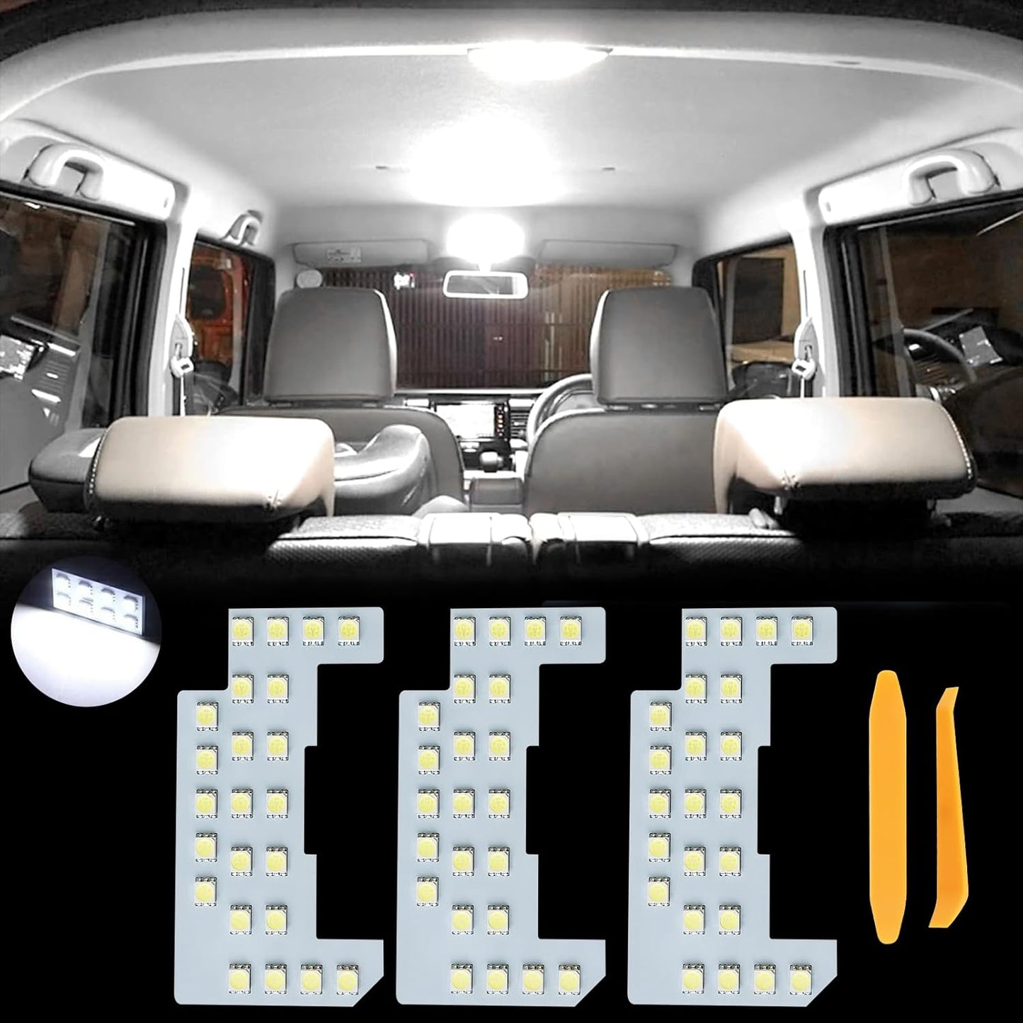 Honda Freed GT LED Room Lamp, Freed GT1/2/3/4/5/6/7/8, Dedicated Interior Light, Stam Parts, Indoor Light, White 6000K Explosion, Interior Parts, LED Bulb, Model Specific Design, Genuine Replacement,