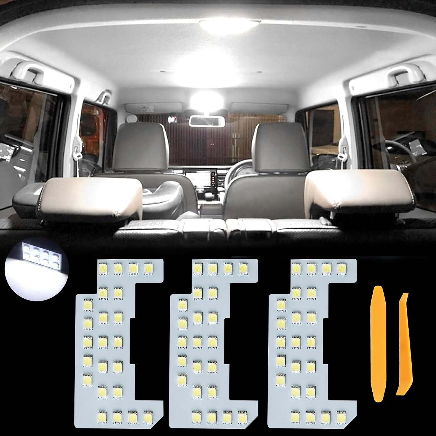 Honda Freed GT LED Room Lamp, Freed GT1/2/3/4/5/6/7/8, Dedicated Interior Light, Stam Parts, Indoor Light, White 6000K Explosion, Interior Parts, LED Bulb, Model Specific Design, Genuine Replacement,