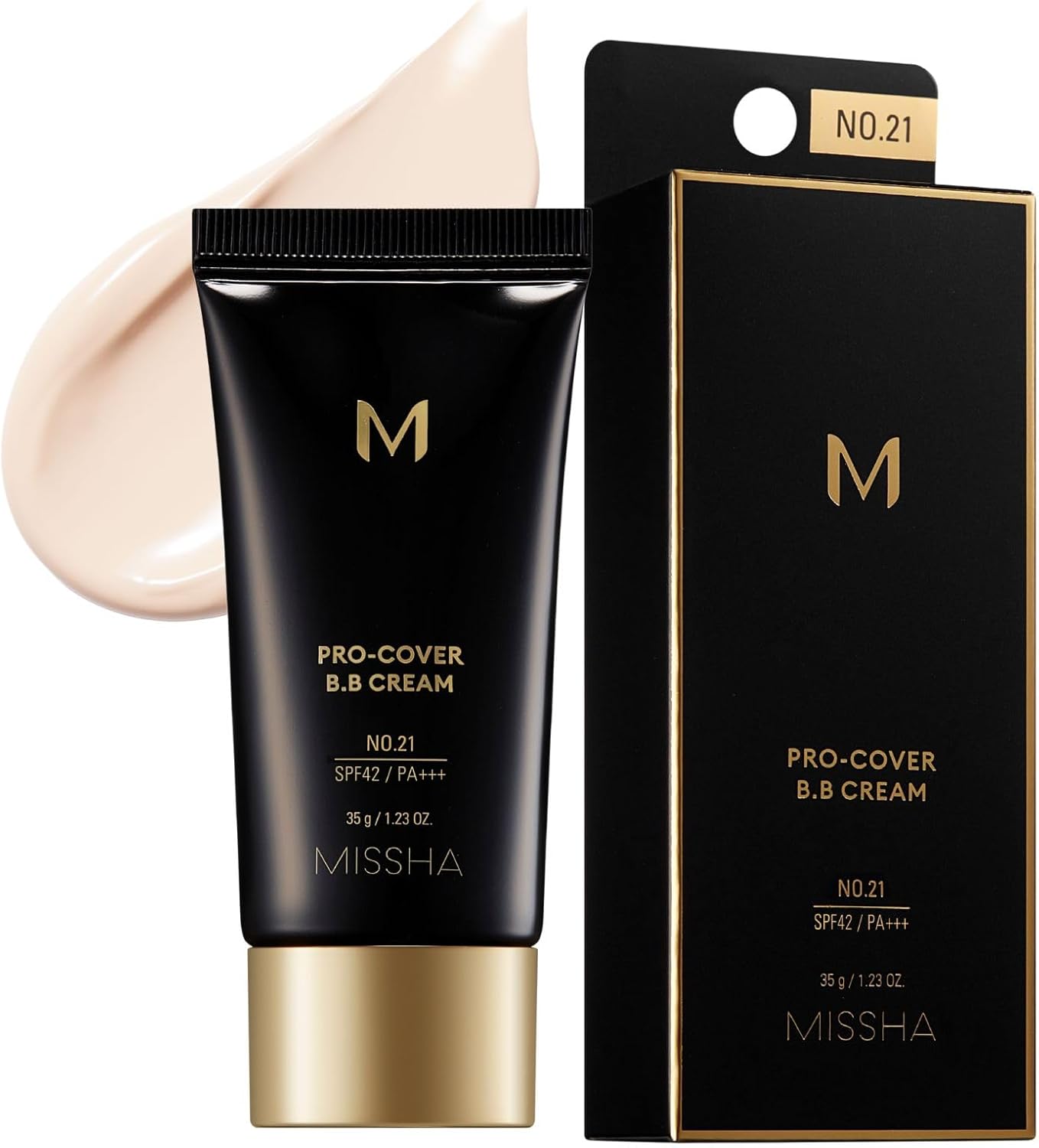 MISSHA M Pro Cover BB Cream No.21 Light Skin Tone (1.2 oz (35 g)