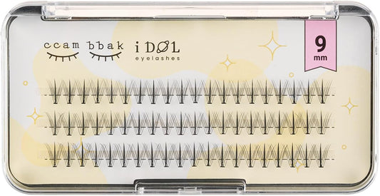 CCAMBBAK Idol False Eyelashes Partial Eyelash Eyelash Extensions Semi-Permanent Eyelash Type Matsueku Self False Eyelashes Natural, Popular, DIY, 0.3 - 0.4 inches (9 mm) (Black))