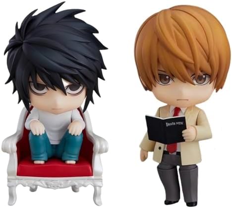 ねんどろいど デスノート フィギュア L・ローリエット 夜神月 フィギュア おもちゃ アニメ Q版 ねんどろいど 可動式 PVC モデル デスクトップ装飾 車飾り 置物 子供部屋 飾り 誕生日 プレゼント 非公式 (色-2) [並行輸入品]