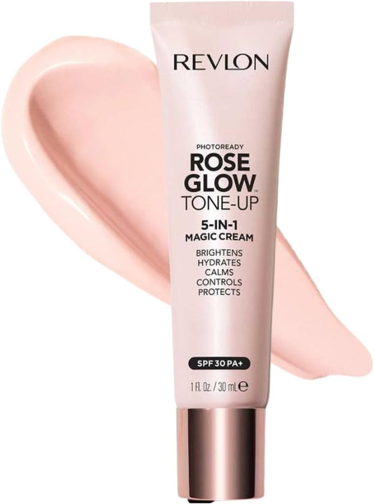 Revlon Photo Lady Rose Glow Tone Up Cream Base Face Makeup Base CICA Ingredients Deer Rough Skin Prevention Shine Prevention Moisture SPF30 PA+ Makeup Base Quartz 1 Piece