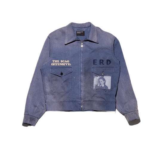ENFANTS RICHES DEPRIMES 'BLUE' YOUNG WASP CANVAS JACKET