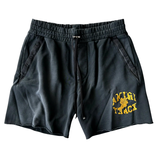 AMIRI 'BLACK & YELLOW' TRACK SWEAT SHORTS