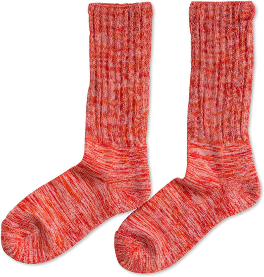 Chiyoji Socks, Ankle Loose, Marble Knitting, 2 Pairs Set, 9.4 - 10.2 inches (24 - 26 cm), Made in Japan