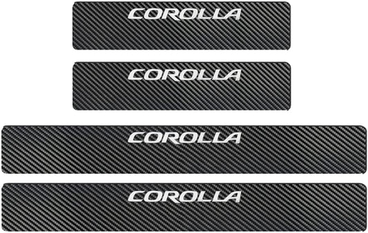 [BOYOUS Latest Model] Toyota Corolla Cross 10 Series New Corolla Touring/New Corolla Sport 210 Series Exclusive Scarbon-Style Leather Scuff Plate Side Step Gold Foil Hot Press Logo Car Interior Parts