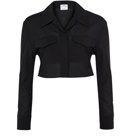 COURREGES 2-pocket cotton crop shirt - Image 1