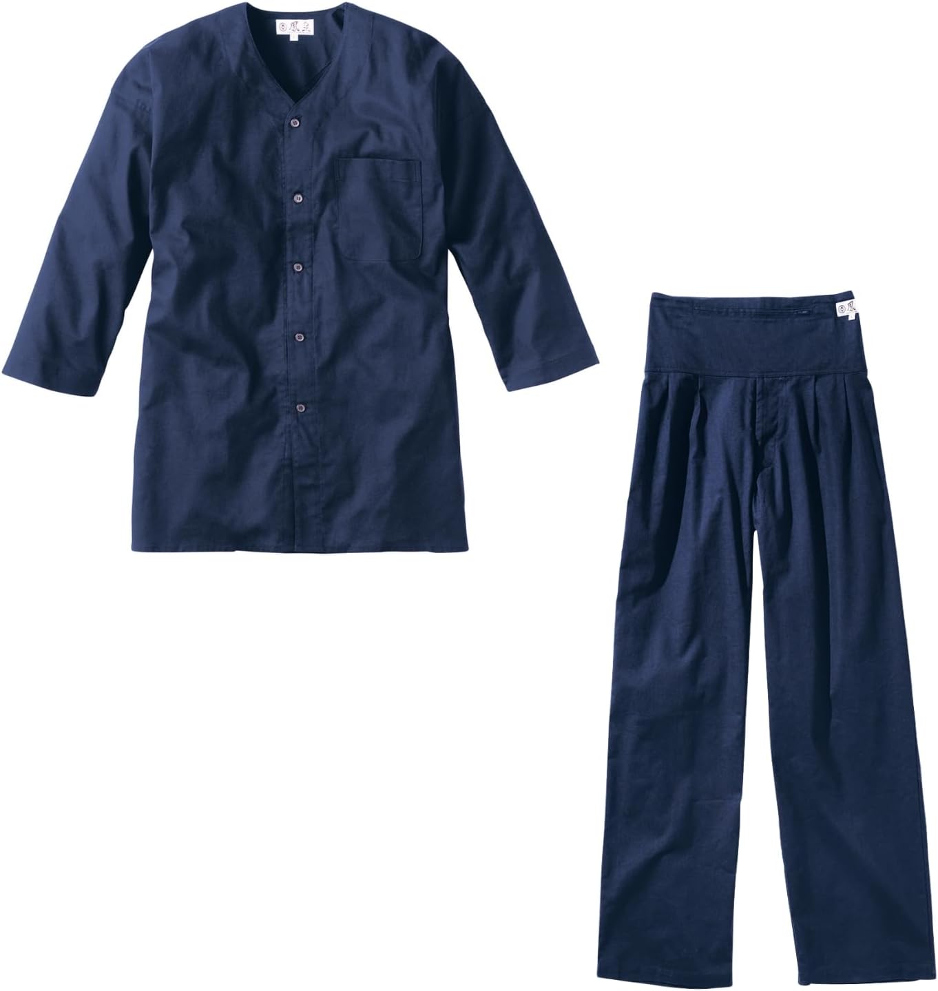 [Murakami Clothes] Hooh Koi Mouth Shirt + Pants Top and Bottom Set 3300+3440 [Summer Festival Costume, Koinokuchi, Work Clothes, Workwear, Artisan]