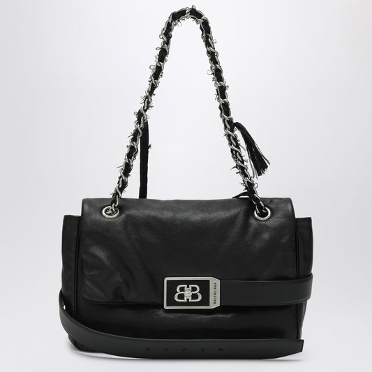 Balenciaga バレンシアガミディアムブラックレザーショルダーバッグモドゥ - Image 1