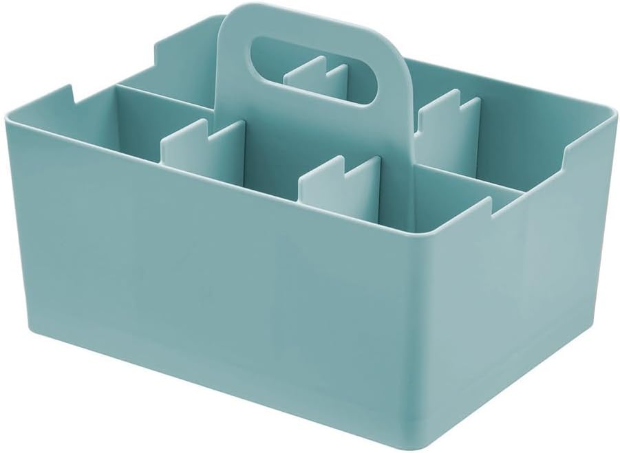 JEJ Astage Storage Box, Desk Tote, Mini Desk Organizer, Blue, Stacked, Made in Japan, Width 8.5 x Depth 6.4 x Height 5.7 inches (21.5 x 16.3 x 14.5 cm)