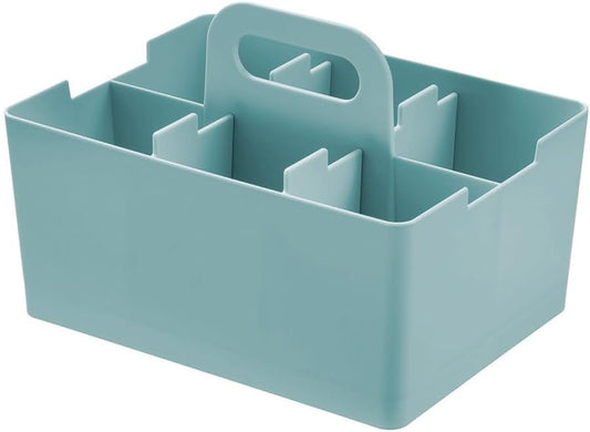 JEJ Astage Storage Box, Desk Tote, Mini Desk Organizer, Blue, Stacked, Made in Japan, Width 8.5 x Depth 6.4 x Height 5.7 inches (21.5 x 16.3 x 14.5 cm)