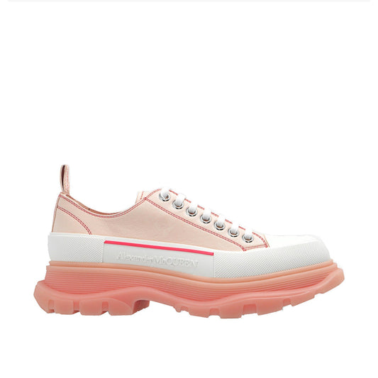 Alexander Mcqueen アレクサンダーマックイーントレッドスリックレザースニーカー - Image 1