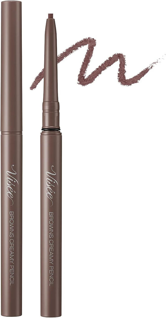 Visee Riche Browns Creamy Pencil Eyeliner Unscented BR303 Greige Brown 0.1g (x1)