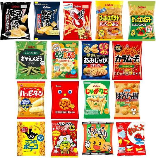 【Taste Comparison】Mini Snack Assorted Set of 17 Types, Assorted Set Total 17 Pieces, Individually Wrapped, Portioned, Snack, Bite-size