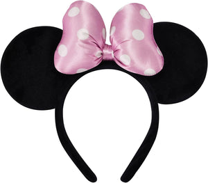 ODOCARE Handmade Mouse Ears Headband for Women and Ladies, Polka Dot Bow Mini Ears Costume Accessories