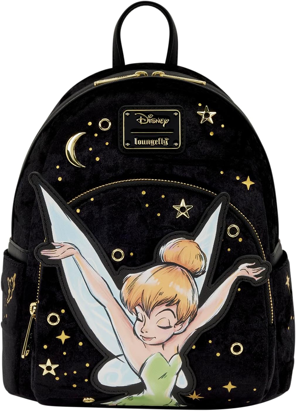 Loungefly Disney: Tinker Bell - Pixie Dust - Mini mochila de terciopelo - Ideal para niños y adultos - Bolsas coleccionables