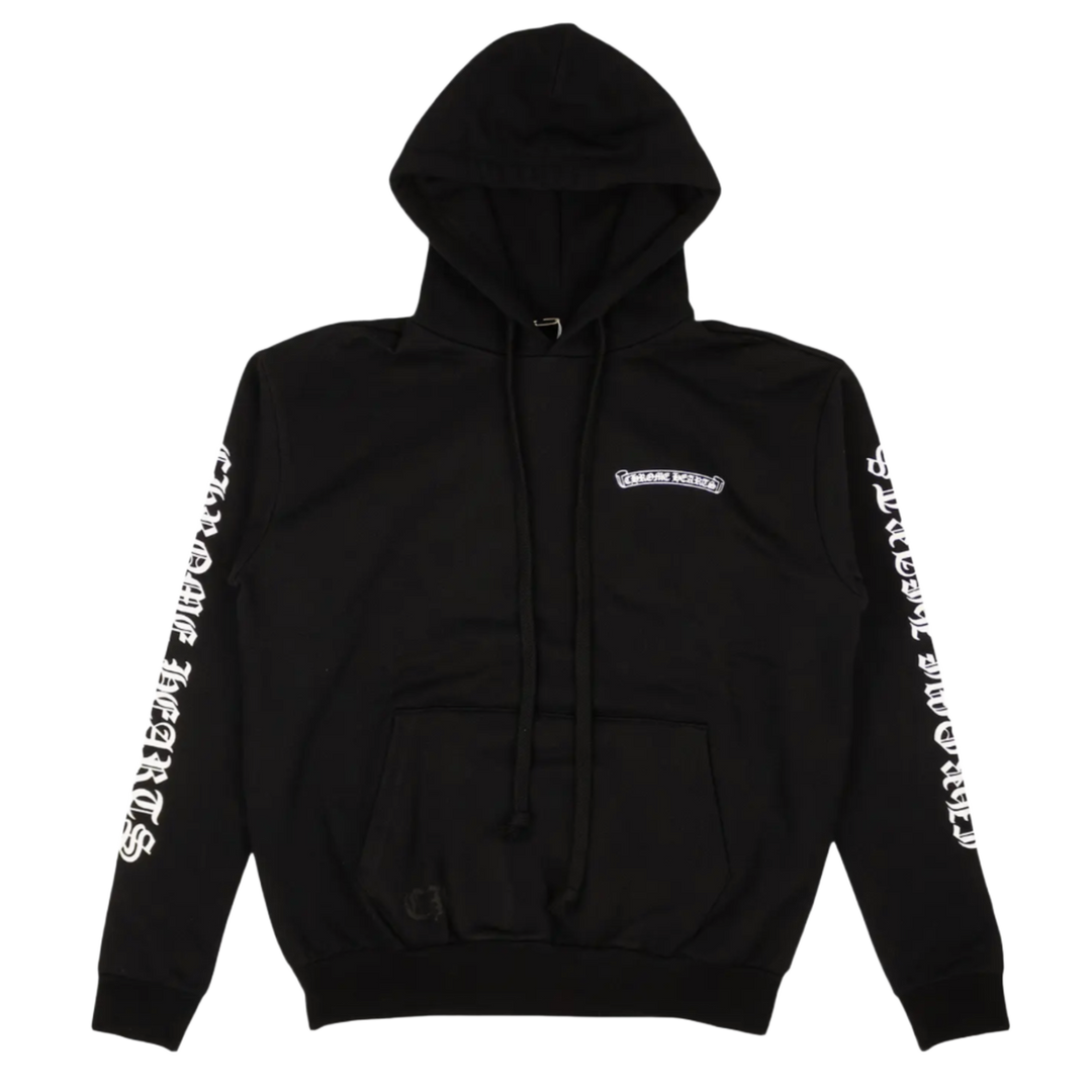 CHROME HEARTS 'SCROLL LOGO' BLACK HOODIE