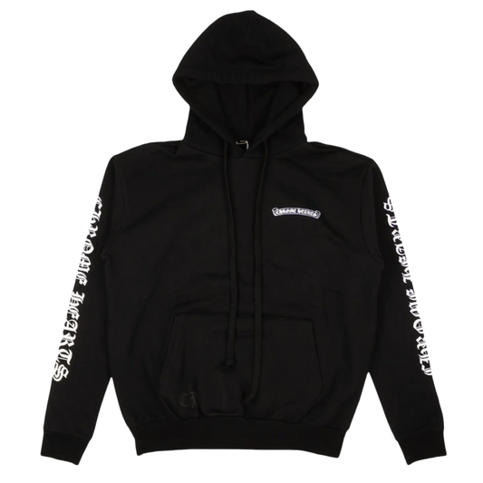 CHROME HEARTS 'SCROLL LOGO' BLACK HOODIE