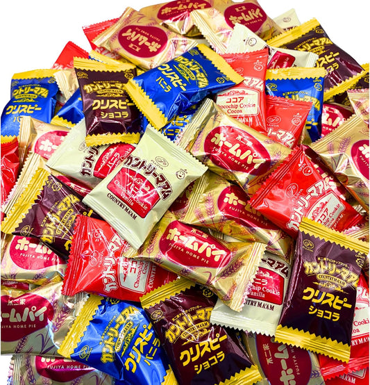 Country Mam Home Pie, Crispy, 5 Types, 148 Sheets (110 Bags), Over 2.2 lbs (1 kg), Large Capacity, Individual Packaging, Assorted Sweets, Assortment, For Commercial Use, Parties, Events, Gifts