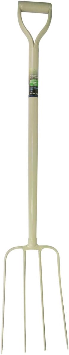 KONYO GARDEN FRIENDS Steel Pipe Handle Agricultural Fork 4 Prongs