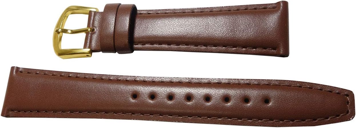 Seiko DXJ8 Leather Smooth Brown Men's Watch Strap Band 0.7 inch (19 mm) Genuine Product