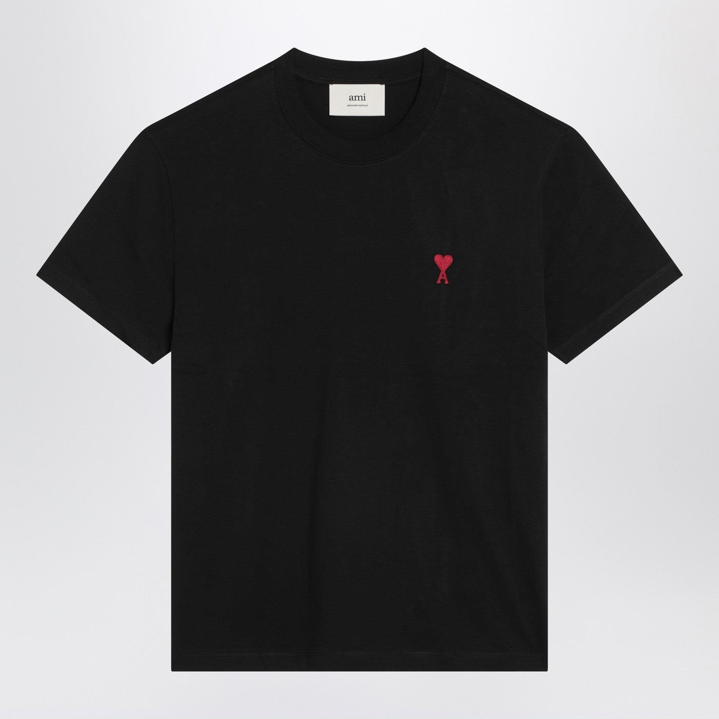 Ami Paris Black Ami De Coeur Tシャツ - Image 1