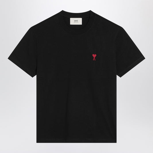 Ami Paris Black Ami De Coeur Tシャツ - Image 1