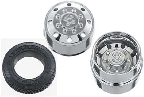 青島文化教材社 1/32 デコトラ アートアップパーツ No.32 大型用 22.5インチ アルミホイール&タイヤ トレーラー対応