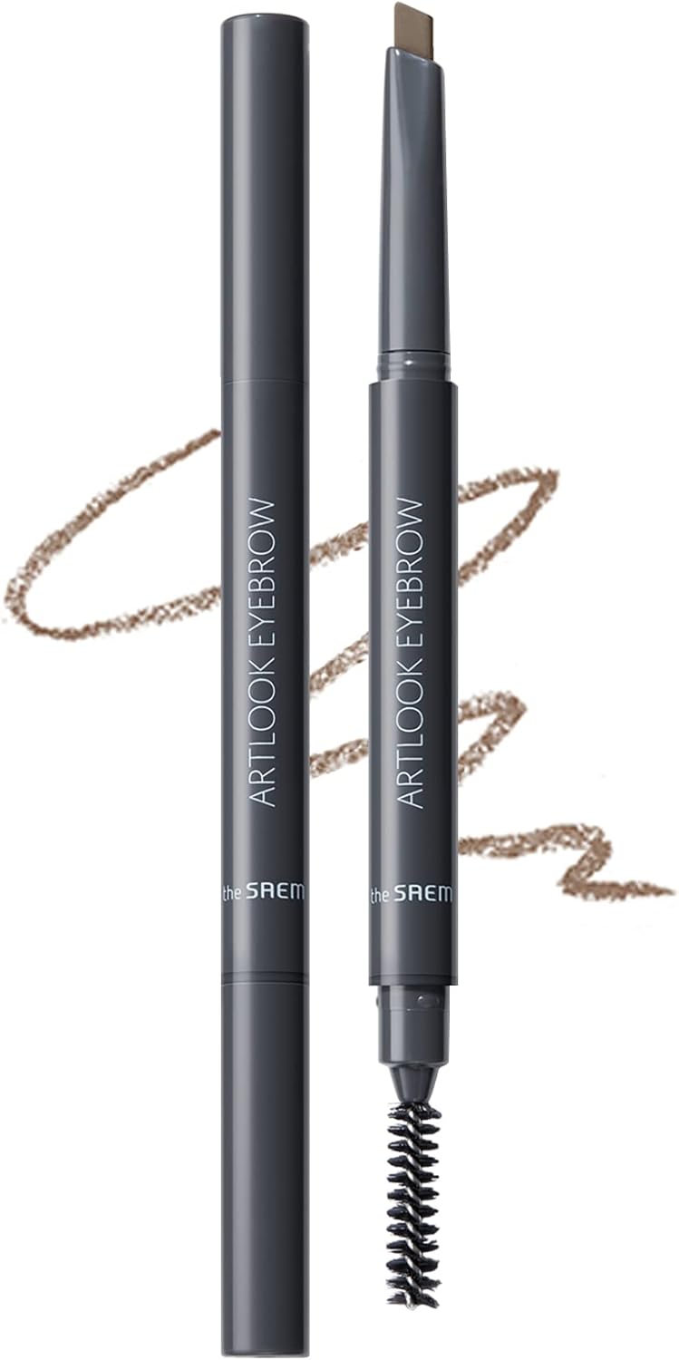 The Saem Japan Official Art Look Eyebrow 01 Brown 0465 2-Way Eyebrow Pencil